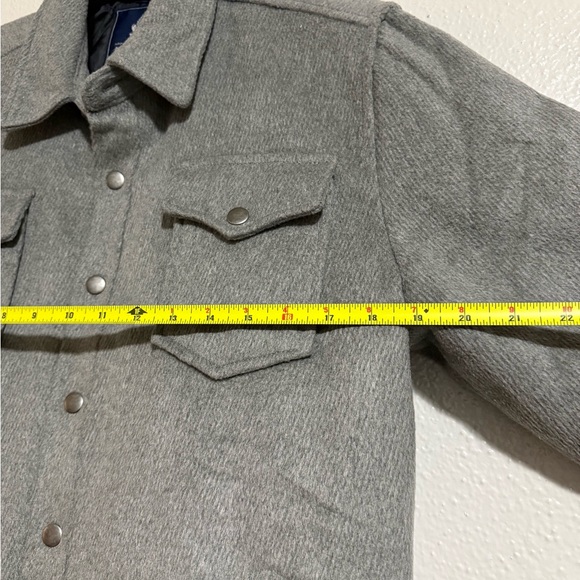 American Rag Wool Blend Shirt Jacket Quilted Line Men’s Size M Gray - Picture 3 of 6